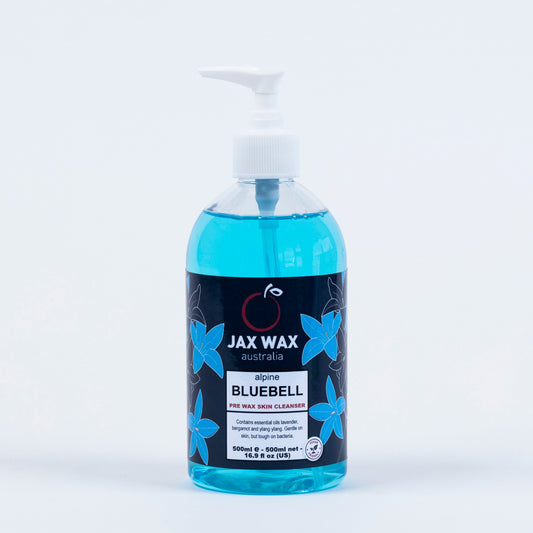jax wax Alpine Bluebell Pre Wax Cleanser Pump 500ml