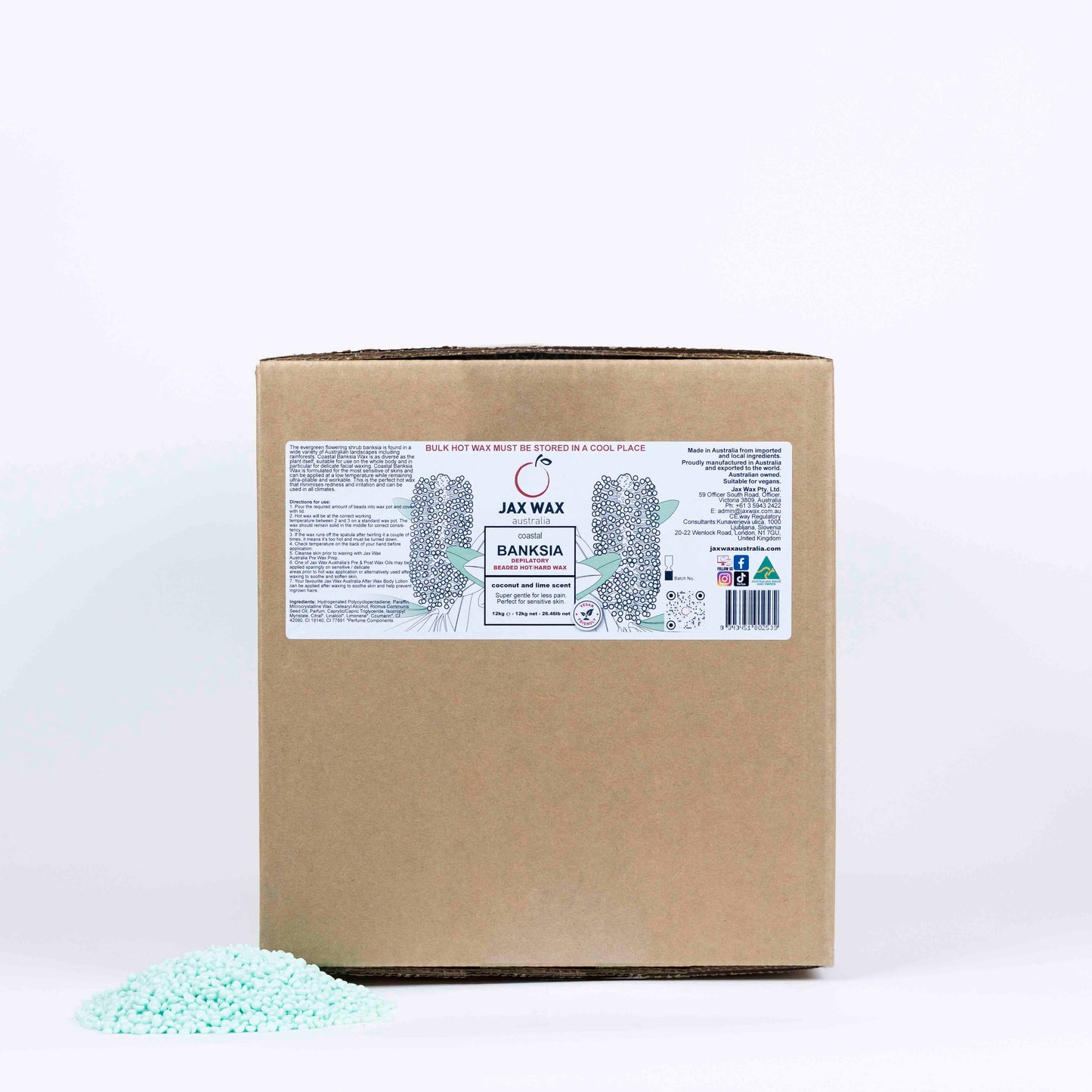 Jax Wax Coastal Banksia Beaded Hot/Hard Wax 12kg