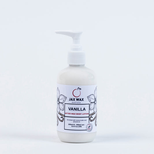 jax wax Cocoa Butter & Vanilla After Wax Body Lotion Pump 250ml