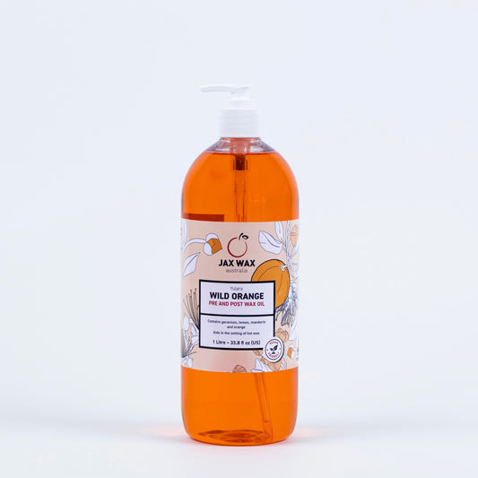 jax wax Yulara Wild Orange Pre & Post Wax Oil Pump 1L