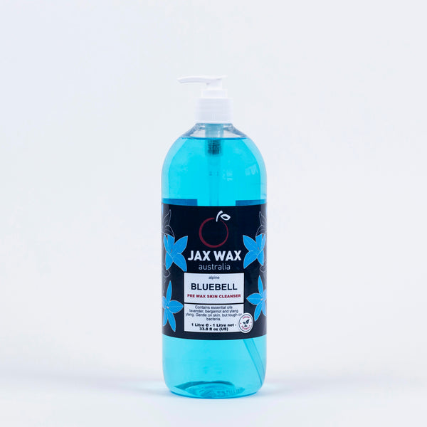 jax wax Alpine Bluebell Pre Wax Cleanser Pump 1L