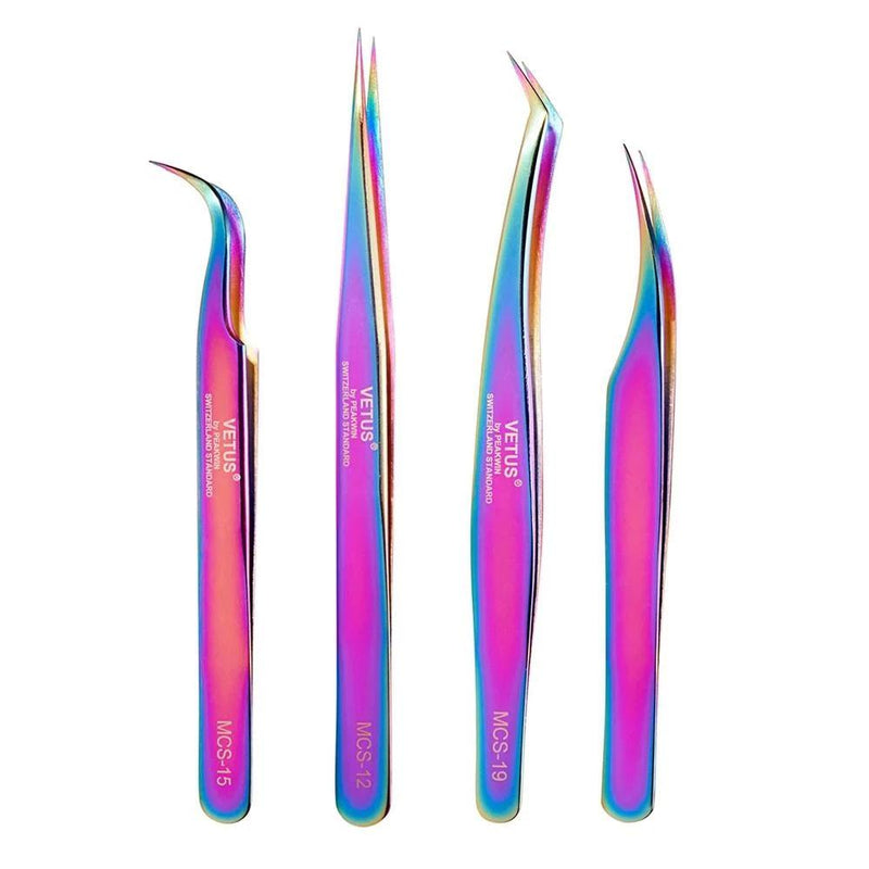 Vetus Rainbow Lash Tweezers SET