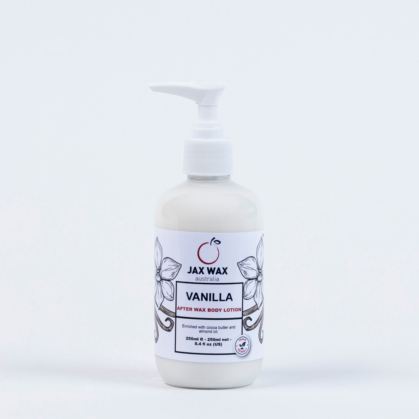 jax wax Cocoa Butter & Vanilla After Wax Body Lotion Pump 250ml