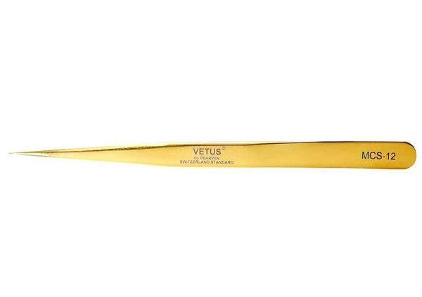 Vetus Gold Lash Tweezers MCS-12 I shape
